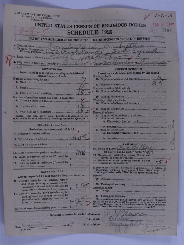 Scan of Cumberland Presbyterian Church: 706