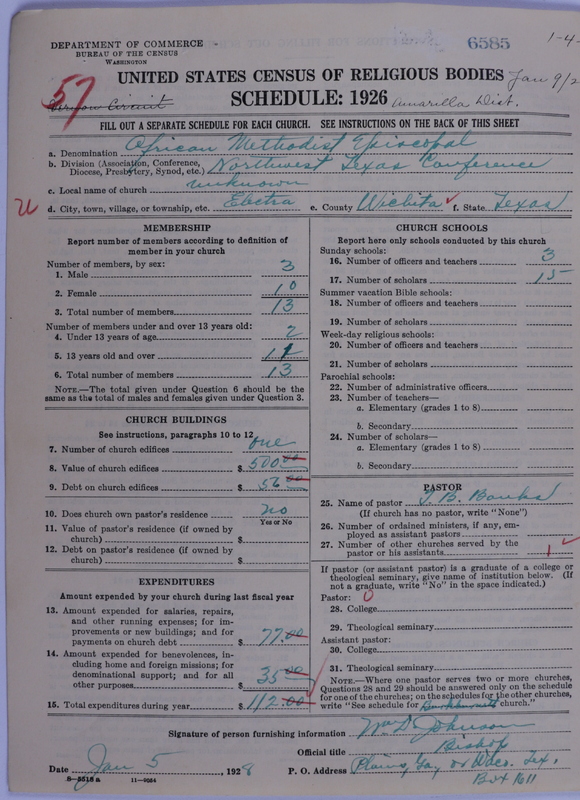 Scan of African Methodist Episcopal Church: 6585