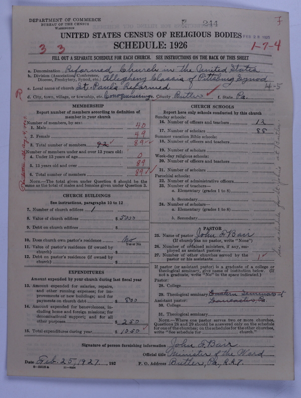 Scan of Reformed Church in the United States: 244