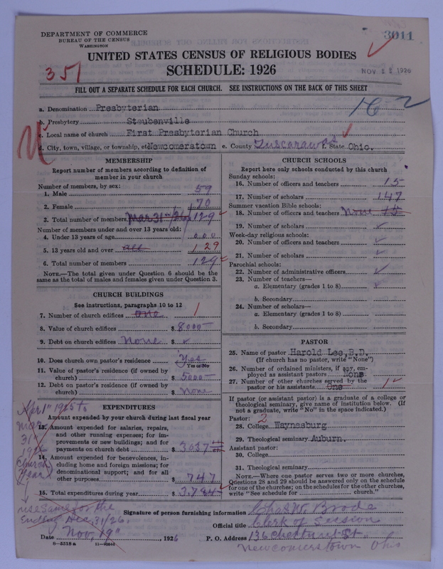 Scan of Presbyterian Church in the United States of America: 3011