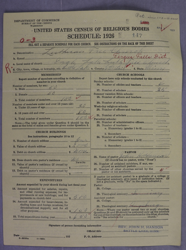 Scan of Lutheran Free Church: 147