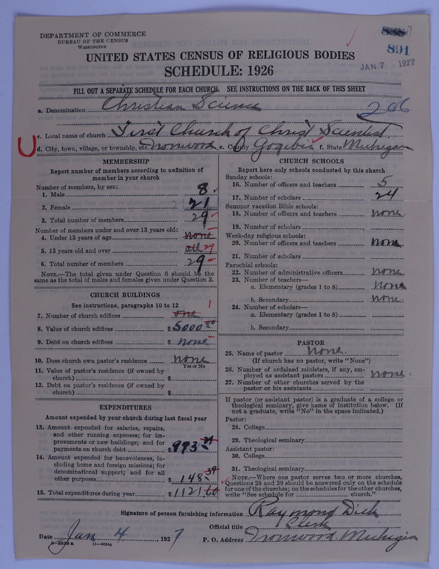 Scan of Church of Christ, Scientist: 891