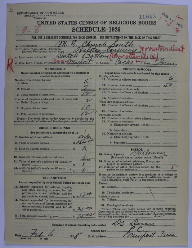 Scan of Methodist Episcopal Church, South: 11945