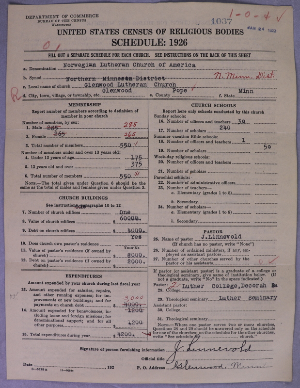 Scan of Norwegian Lutheran Church of America: 1037