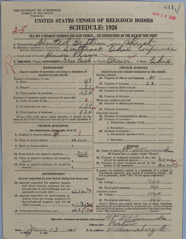 Scan of Church of the United Brethren in Christ: 611