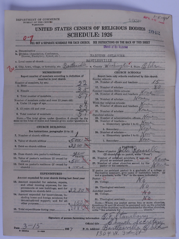 Scan of Church of the Nazarene: 1042