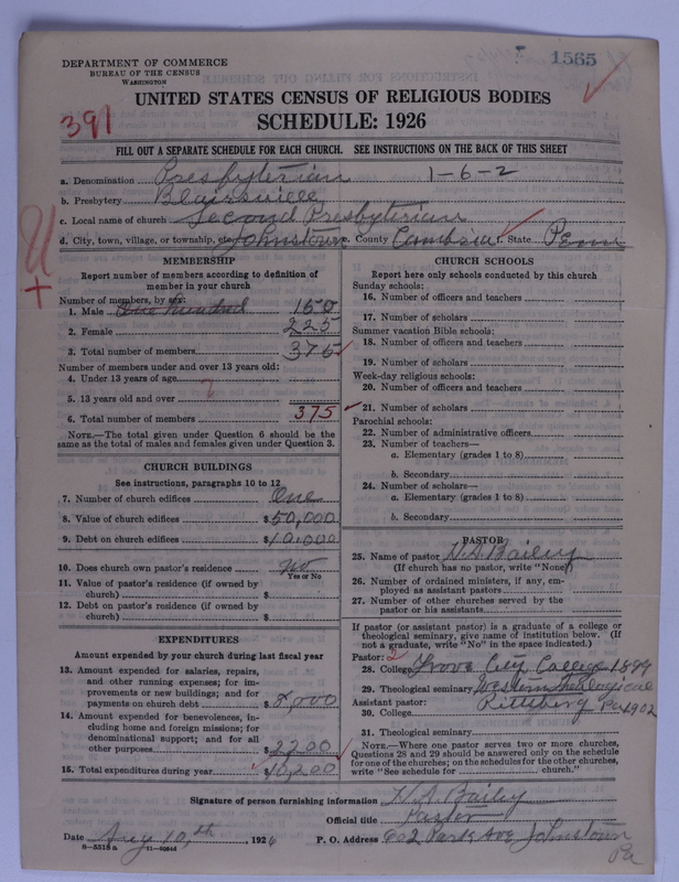 Scan of Presbyterian Church in the United States of America: 1565