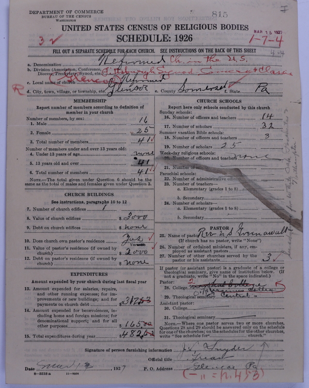 Scan of Reformed Church in the United States: 815