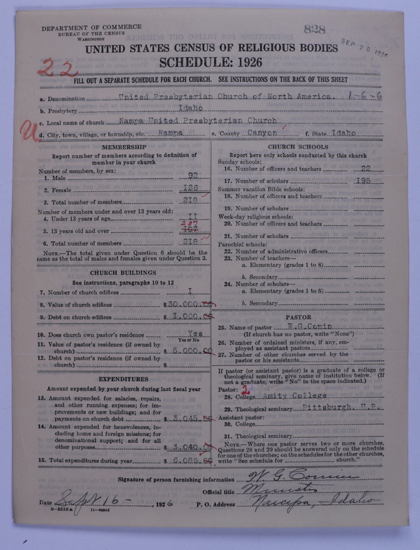 Scan of United Presbyterian Church of North America: 828