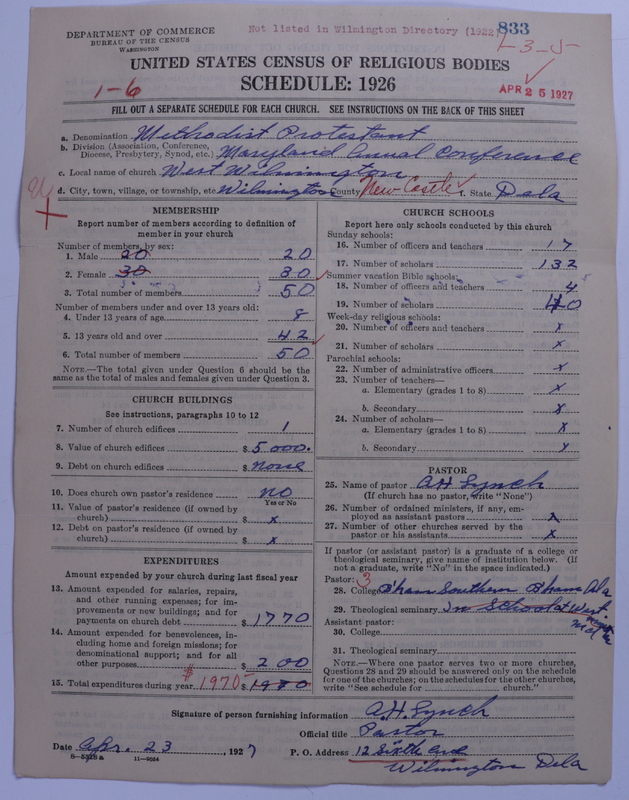 Scan of Methodist Protestant Church: 833