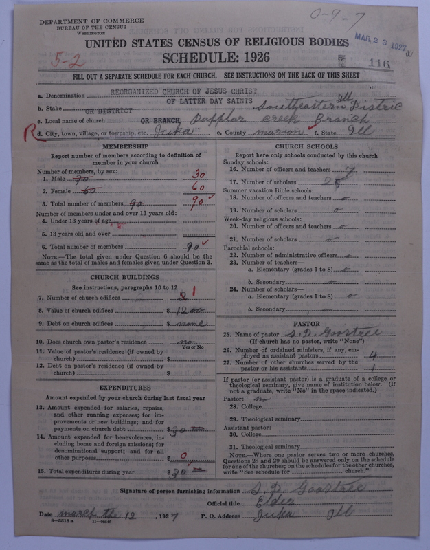 Scan of Reorganized Church of Jesus Christ of Latter Day Saints: 116