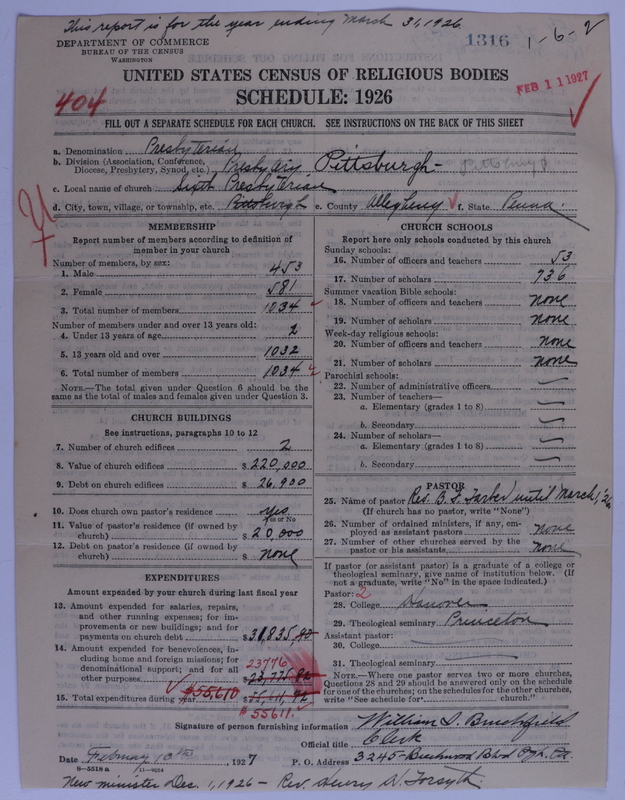 Scan of Presbyterian Church in the United States of America: 1316