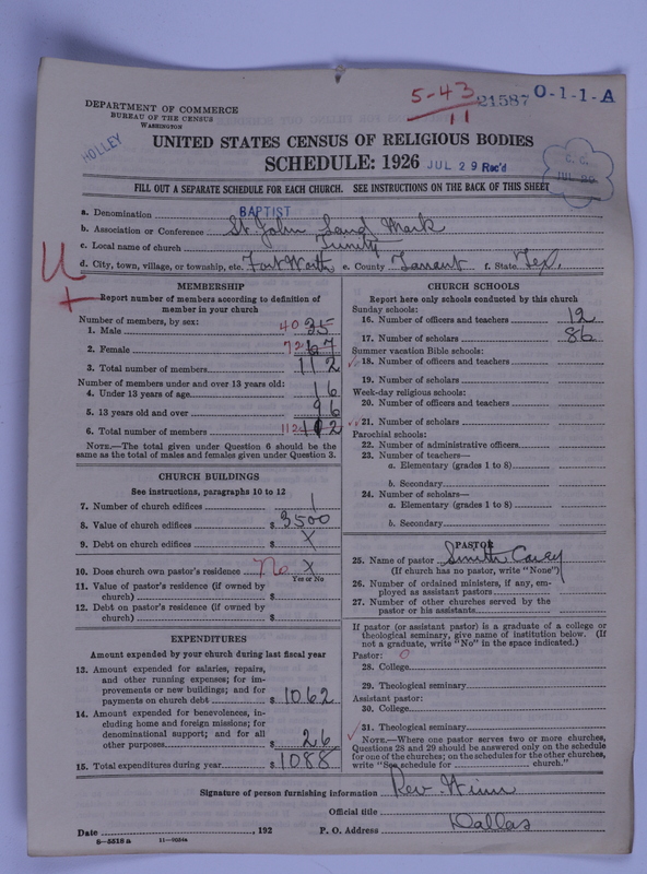 Scan of Negro Baptist: 21587