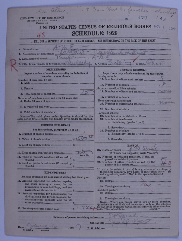 Scan of African Methodist Episcopal Church: 479