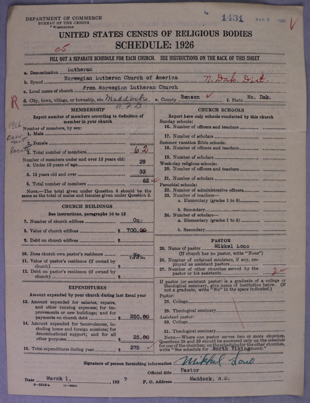 Scan of Norwegian Lutheran Church of America: 1431