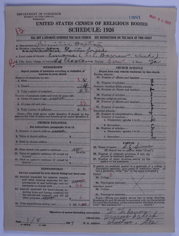 Scan of Primitive Baptists: 1081