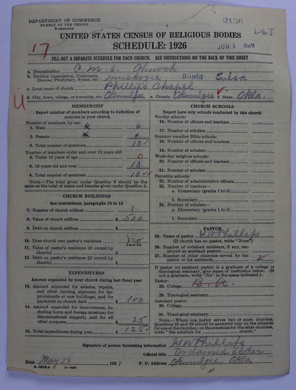 Scan of Colored Methodist Episcopal Church: 2156