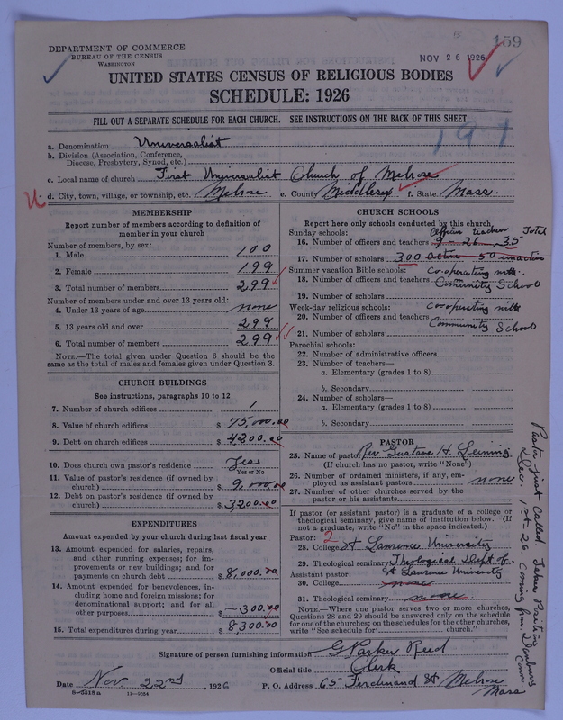 Scan of Universalist Church: 159