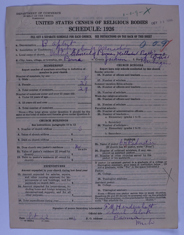 Scan of Federated Churches: