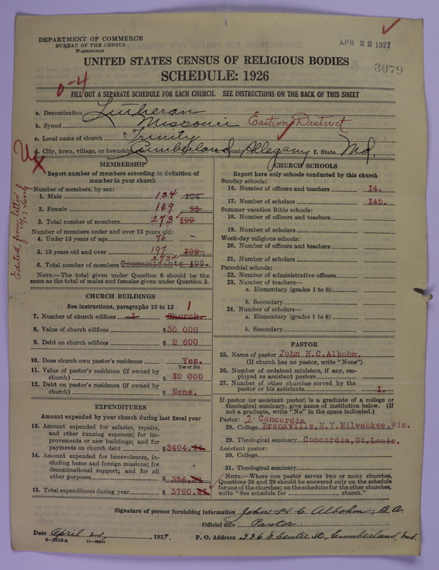 Scan of Evangelical Lutheran Synodical Conference of America: Evangelical Lutheran Synod of Missouri, Ohio, and Other States: 3079