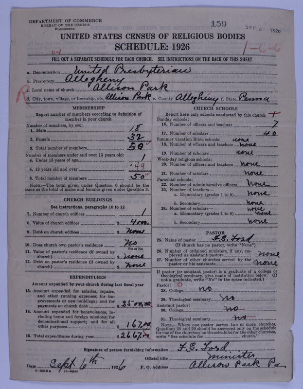 Scan of United Presbyterian Church of North America: 159