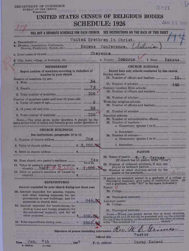 Scan of Church of the United Brethren in Christ: 2221