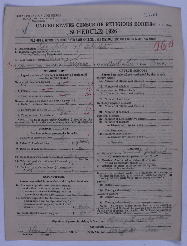 Scan of Disciples of Christ: 2450