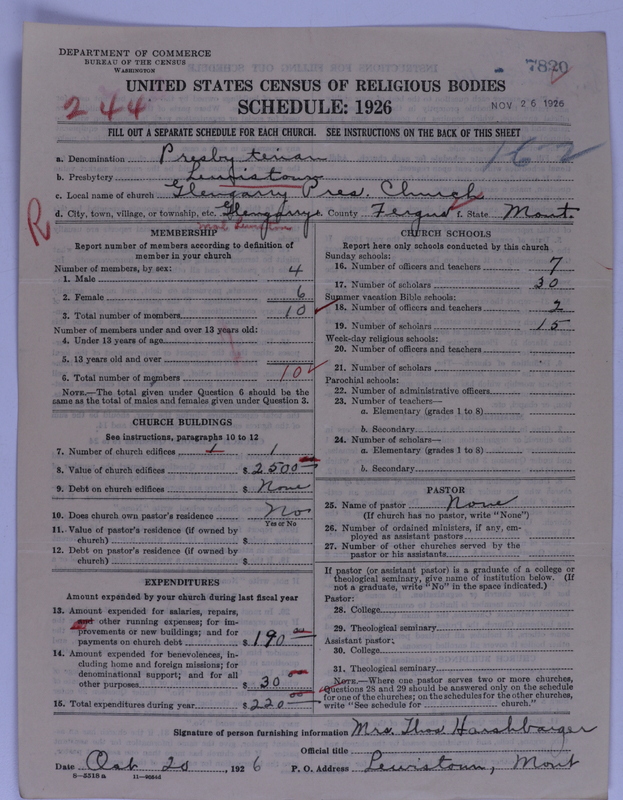 Scan of Presbyterian Church in the United States of America: 7820
