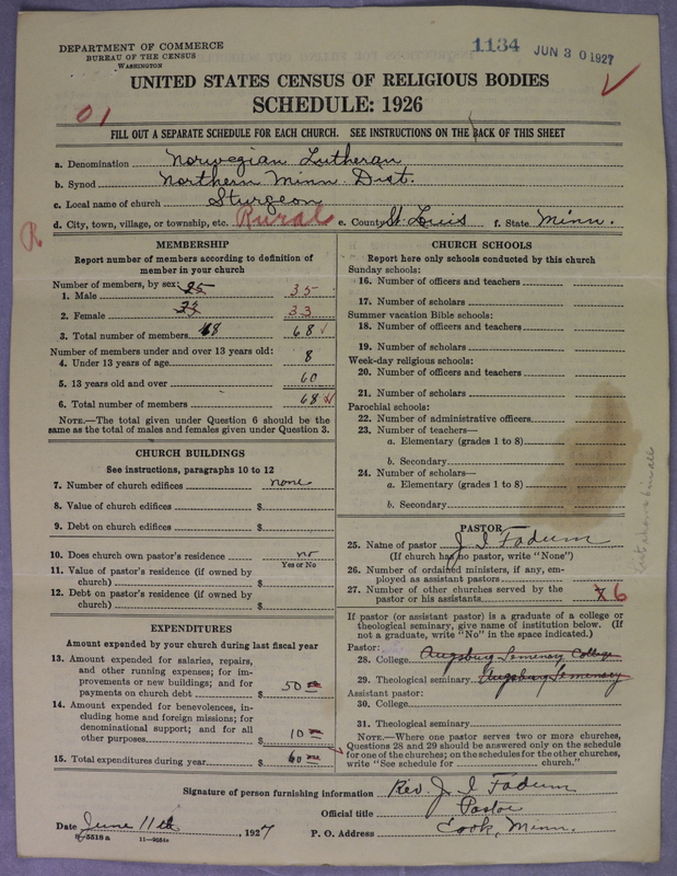 Scan of Norwegian Lutheran Church of America: 1134