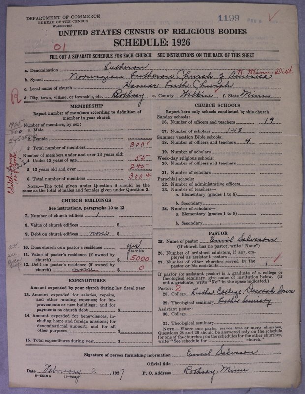 Scan of Norwegian Lutheran Church of America: 1199