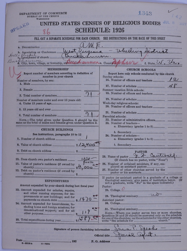 Scan of African Methodist Episcopal Church: 1343