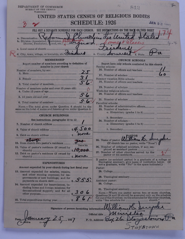 Scan of Reformed Church in the United States: 812