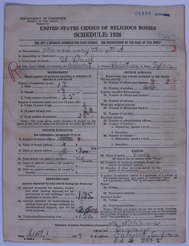 Scan of Negro Baptists: 21418