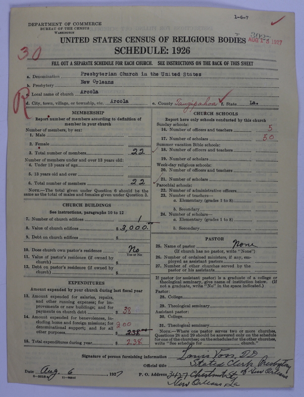 Scan of Presbyterian Church in the United States: 3027
