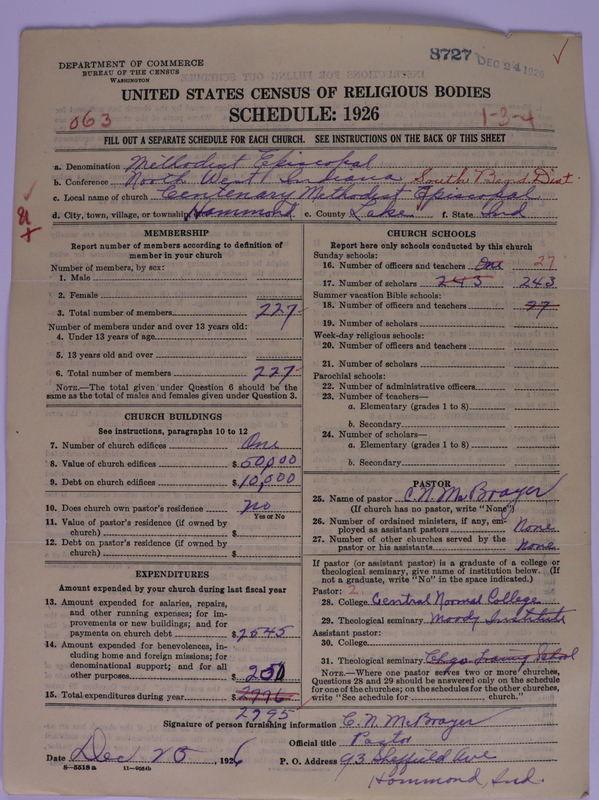 Scan of Methodist Episcopal Church: 8727