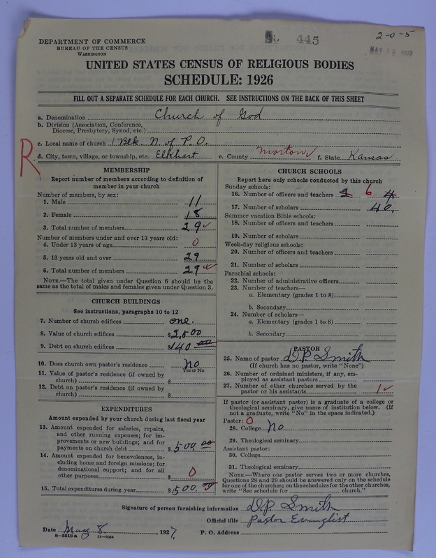 Scan of Church of God (Headquarters, Anderson, Ind.): 445
