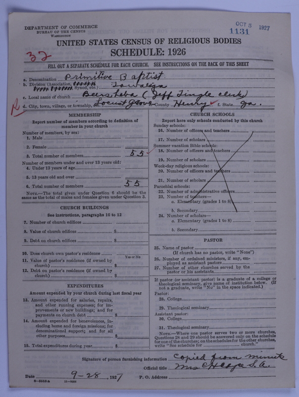 Scan of Primitive Baptists: 1131