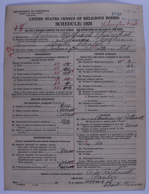 Scan of African Methodist Episcopal Church: 1049