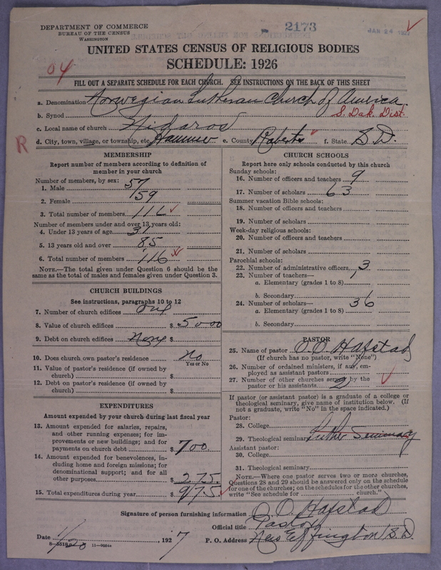 Scan of Norwegian Lutheran Church of America: 2173
