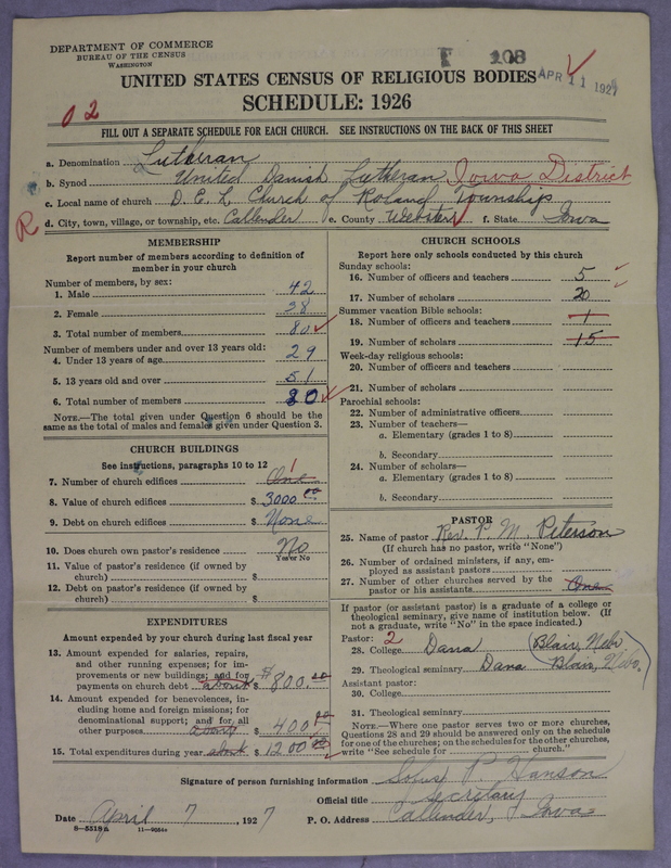 Scan of United Danish Evangelical Lutheran Church in America: 108