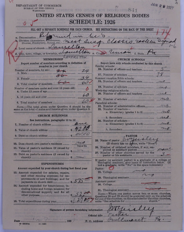 Scan of Reformed Church in the United States: 841