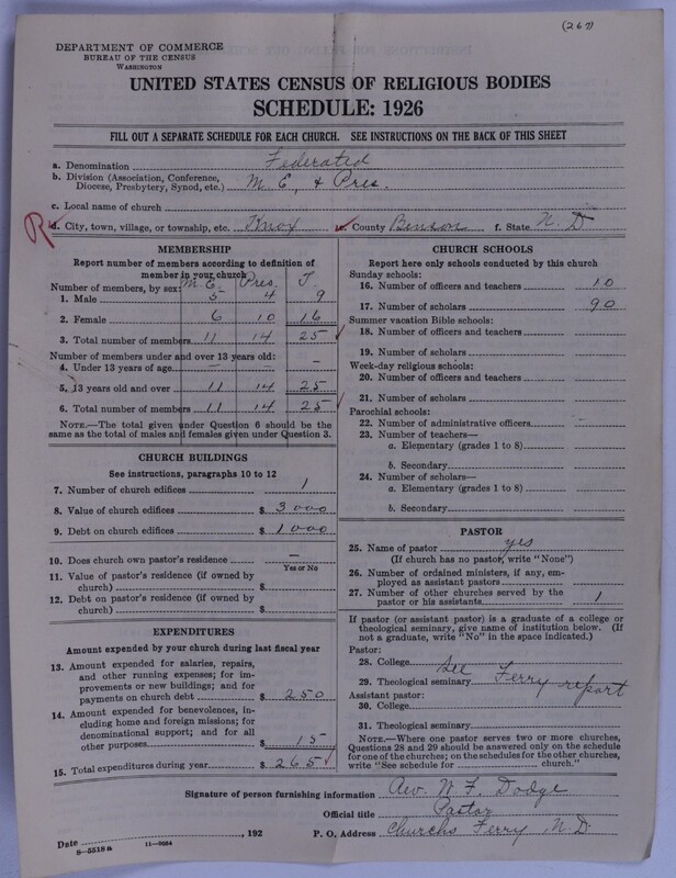 Scan of Federated Churches: 267