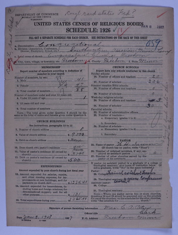 Scan of Federated Churches:
