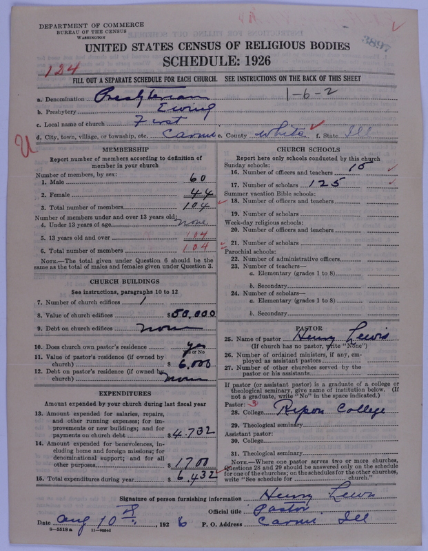 Scan of Presbyterian Church in the United States of America: 3897