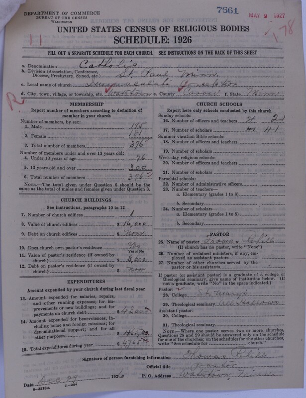 Scan of Roman Catholic Church: 7661