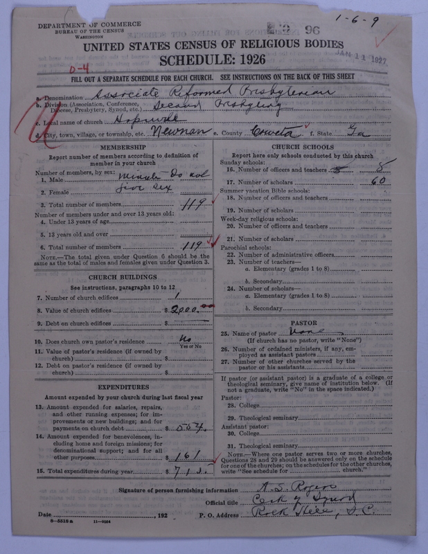 Scan of Associate Reformed Presbyterian Church: 96