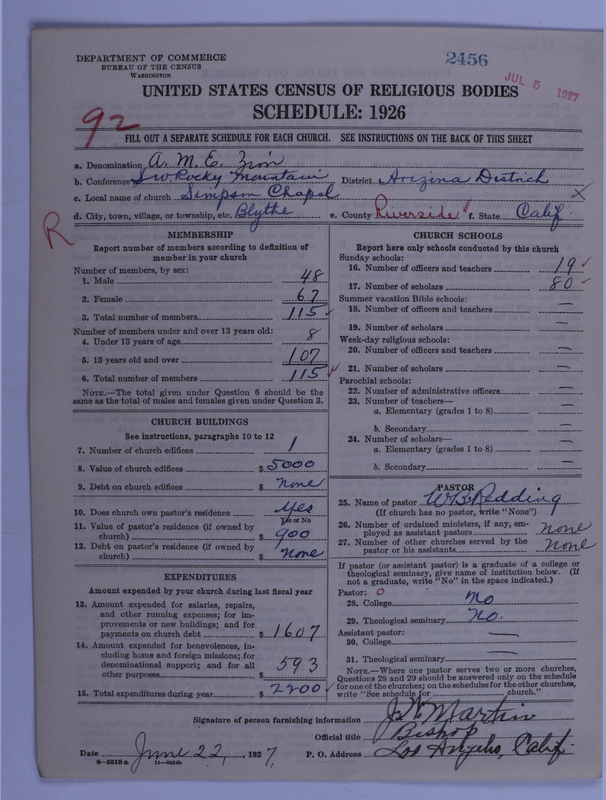 Scan of African Methodist Episcopal Zion Church: 2456