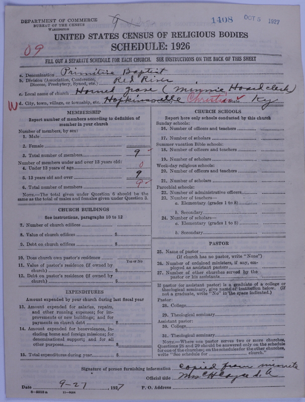 Scan of Primitive Baptists: 1408