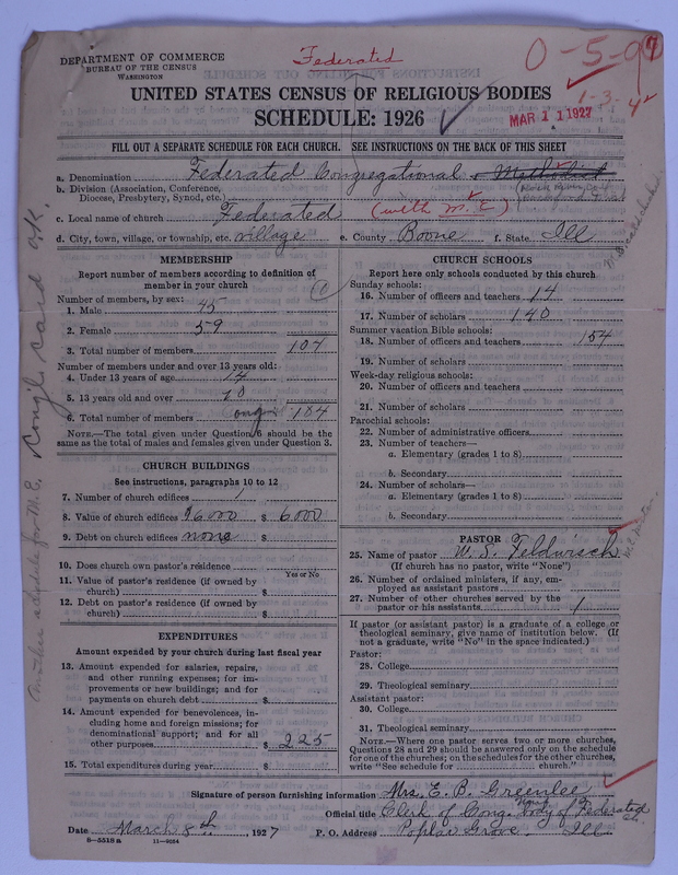 Scan of Federated Churches: 7