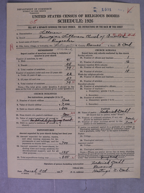 Scan of Norwegian Lutheran Church of America: 1401